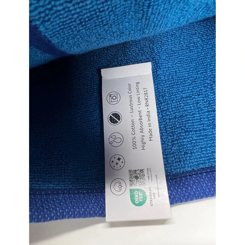 Lacoste Blue Bath Towel‎ 100% Cotton 30
